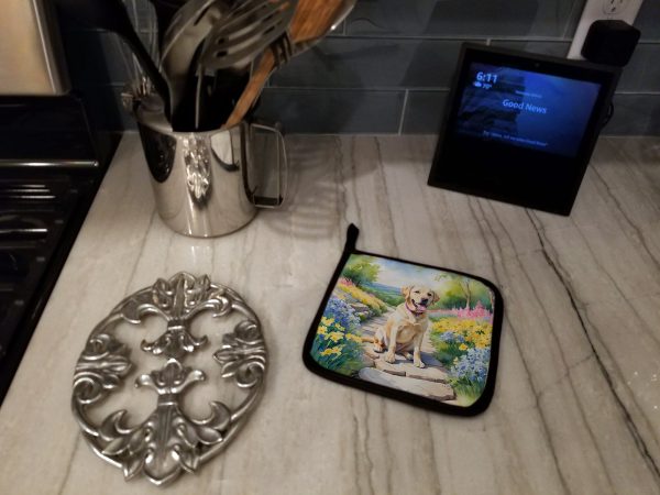 Labrador Retriever Spring Path Pair of Pot Holders Online now - Image 3