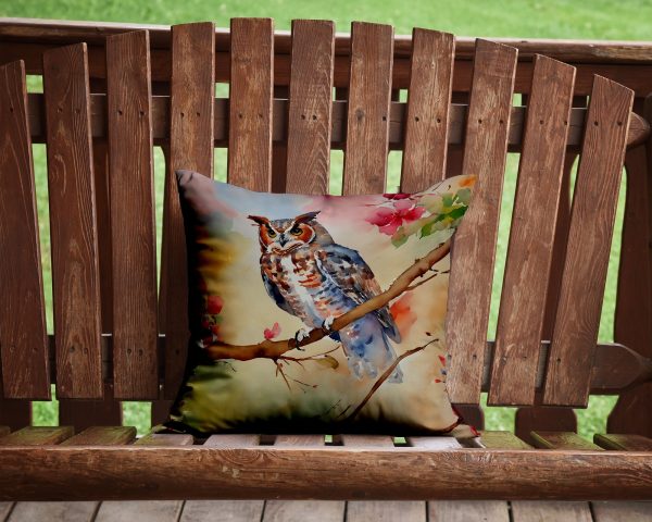 Eastern Screech Owl Throw Pillow Fashion - Image 2