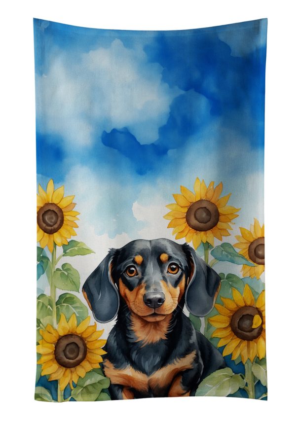Dachshund in Sunflowers Kitchen Towel For Discount