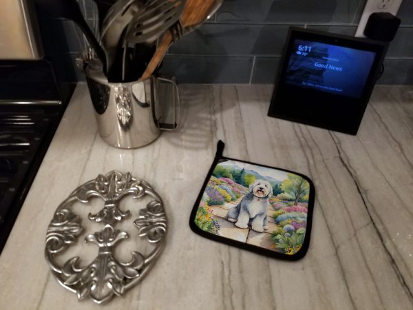 Old English Sheepdog Spring Path Pair of Pot Holders Online Sale - Image 3