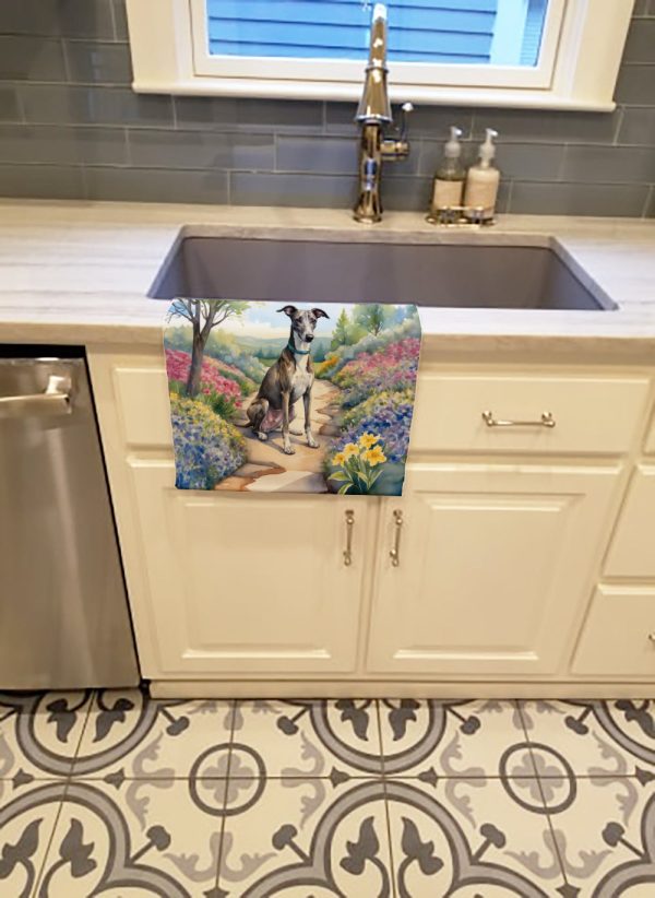 Greyhound Spring Path Kitchen Towel on Sale - Image 2
