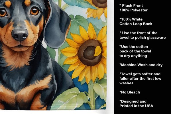 Dachshund in Sunflowers Kitchen Towel For Discount - Image 5