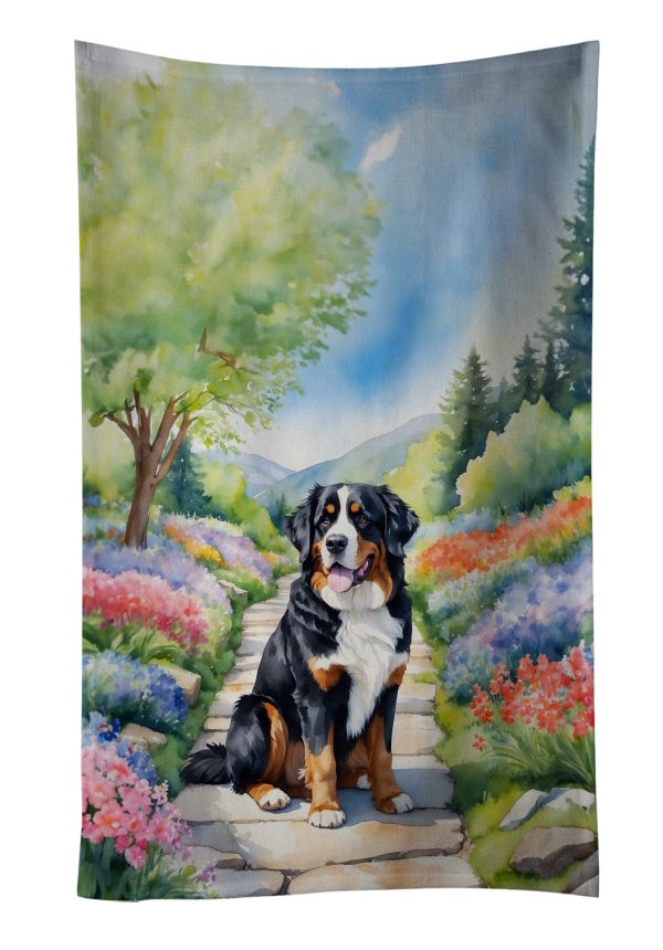 Bernese Mountain Dog Spring Path Kitchen Towel Hot on Sale