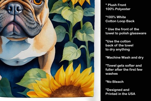 French Bulldog in Sunflowers Kitchen Towel Sale - Image 5