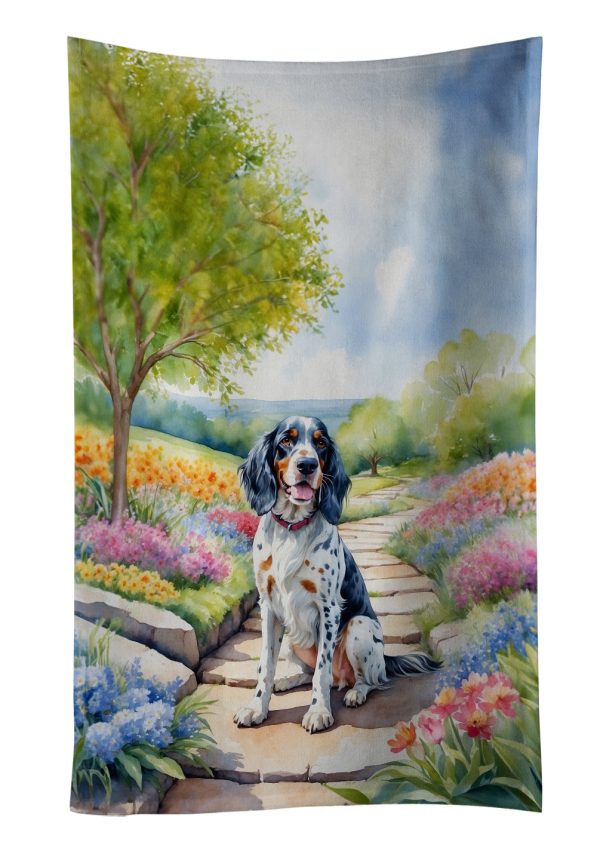 English Setter Spring Path Kitchen Towel Online now