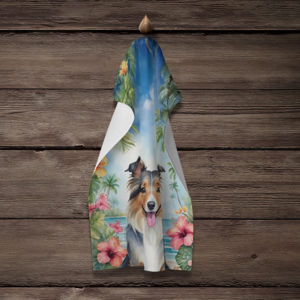 Sheltie Luau Kitchen Towel Hot on Sale - Image 4