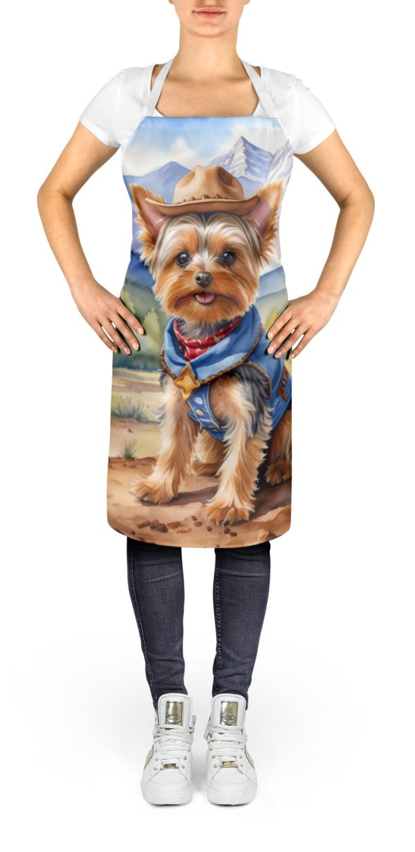 Yorkshire Terrier Yorkie Cowboy Welcome Apron Hot on Sale - Image 2