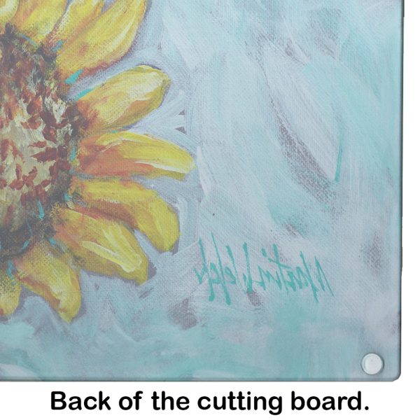 Yellow Sun Sunflowers Glass Cutting Board Discount - Image 5