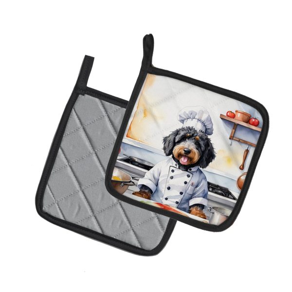 Bernedoodle The Chef Pair of Pot Holders Fashion - Image 2
