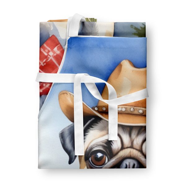 Pug Cowboy Welcome Apron For Cheap - Image 3