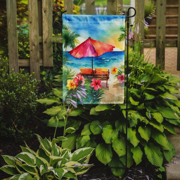 Hawaii Hawaiian Hibiscus in Watercolor Garden Flag – Outdoor Decorative Garden Flag Fashion - Image 2
