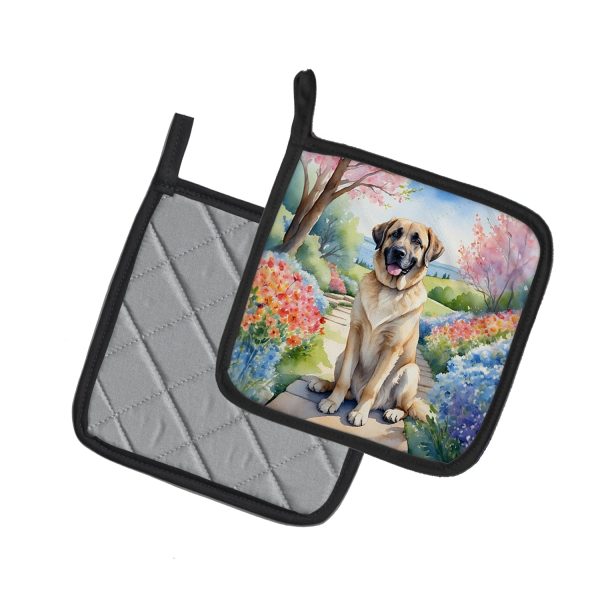 Anatolian Shepherd Spring Garden Pair of Pot Holders For Cheap - Image 2