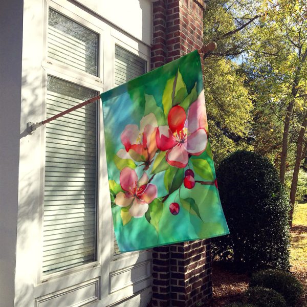Arkansas Apple Blossom in Watercolor House Flag For Cheap - Image 2