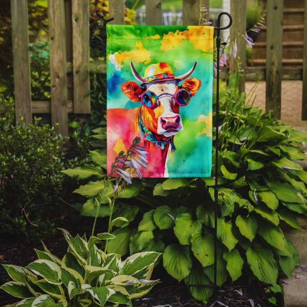 Malvi Cow Garden Flag - Hippie Aniimals - Animal-Themed Yard Decor Online now - Image 2