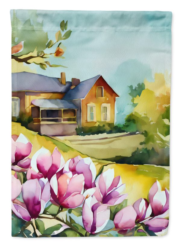 Louisiana Magnolias in Watercolor Garden Flag – Outdoor Decorative Garden Flag Sale