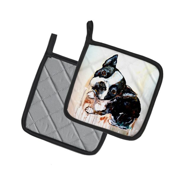Boston Terrier The Look Pair of Pot Holders Discount - Image 2