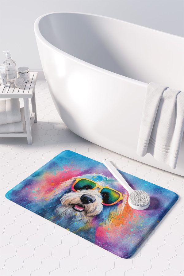 Old English Sheepdog Hippie Dawg Memory Foam Kitchen Mat For Cheap - Image 3
