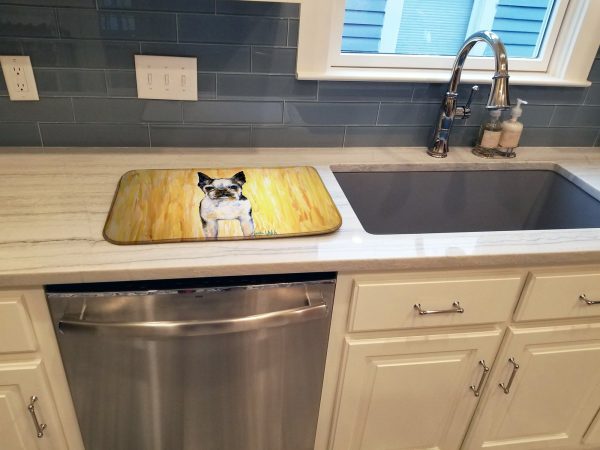Boston Terrier Walker Two Dish Drying Mat Discount - Image 3