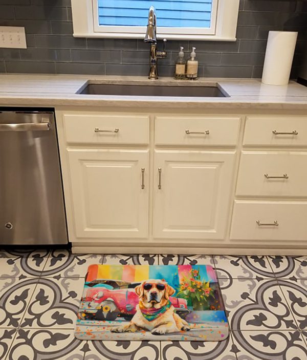 Yellow Labrador Hippie Dawg Memory Foam Kitchen Mat For Discount - Image 2