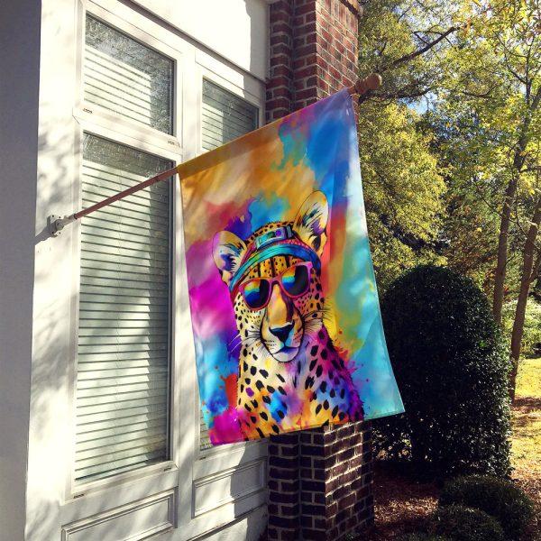 Hippie Animal Cheetah House Flag Hot on Sale - Image 2