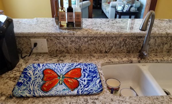 Red Glider Butterfly Dish Drying Mat For Cheap - Image 2