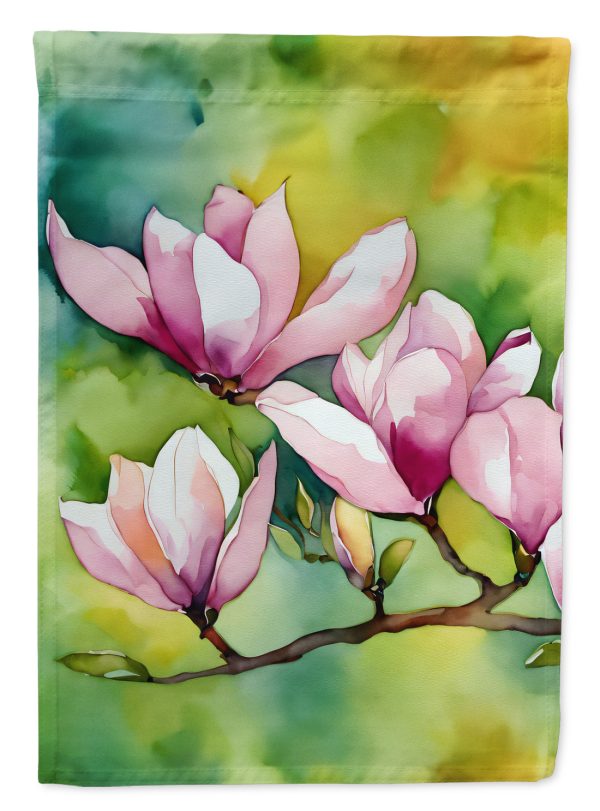 Mississippi Magnolia in Watercolor Garden Flag – Outdoor Decorative Garden Flag on Sale