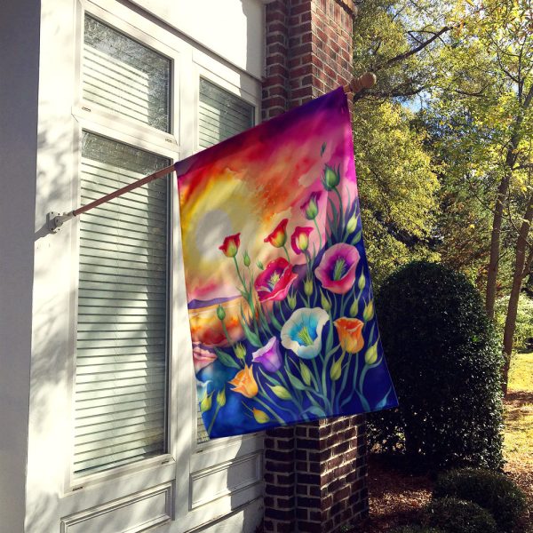 Lisianthus in Color House Flag For Discount - Image 2