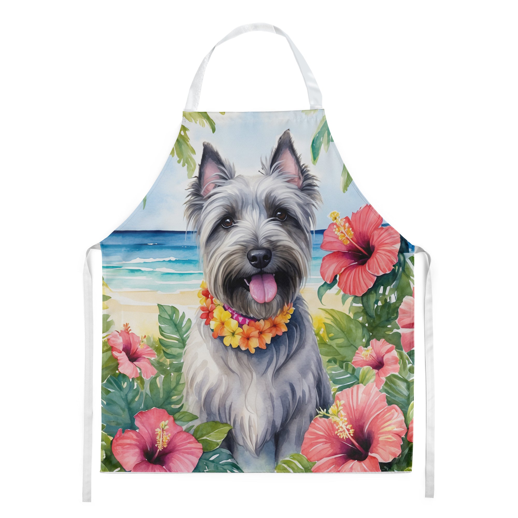 Skye Terrier Luau Apron Cheap