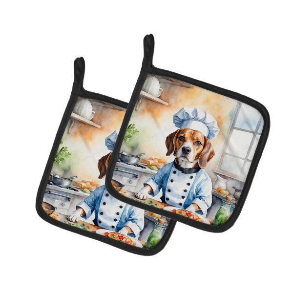 Beagle The Chef Pair of Pot Holders Sale