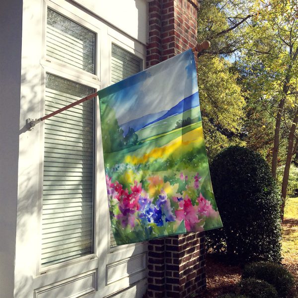 Massachusetts Mayflowers in Watercolor House Flag Online Hot Sale - Image 2