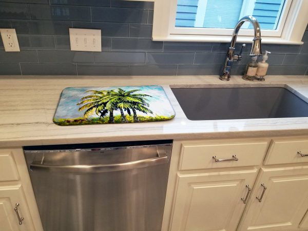 Tropical Breeze Palm Trees Dish Drying Mat Discount - Image 3