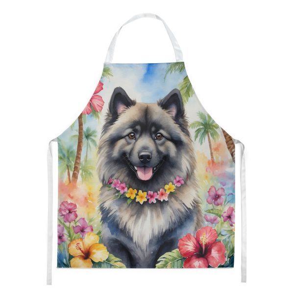 Keeshond Luau Apron on Sale