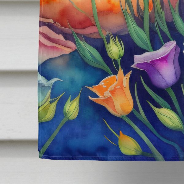 Lisianthus in Color House Flag For Discount - Image 4