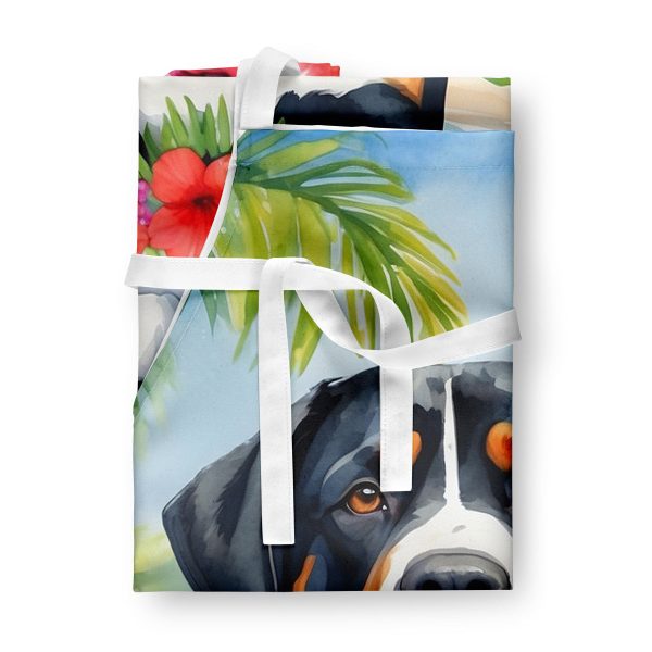 Greater Swiss Mountain Dog Luau Apron For Sale - Image 3