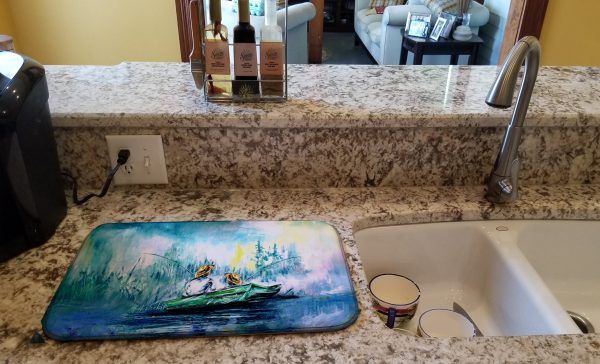 Fishing On The Bayou Dish Drying Mat Sale - Image 2
