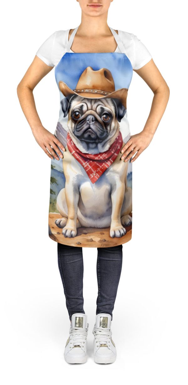 Pug Cowboy Welcome Apron For Cheap - Image 2