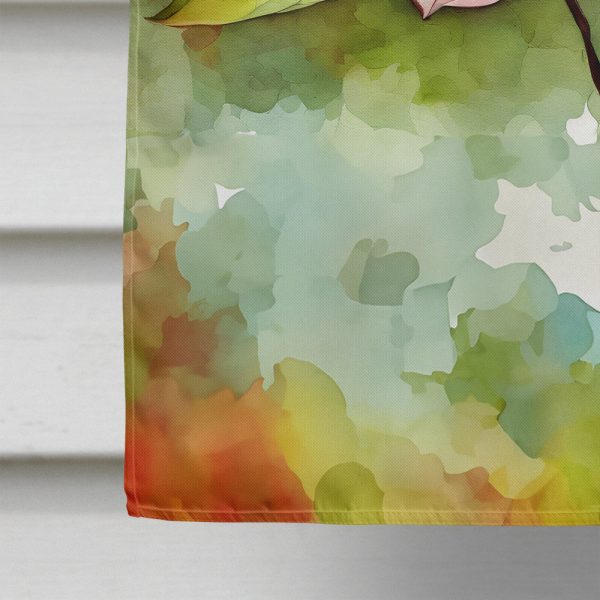 Virginia American Dogwood in Watercolor House Flag Online now - Image 4