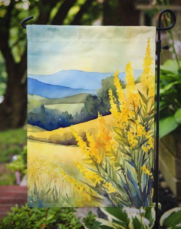 Kentucky Goldenrod in Watercolor Garden Flag – Outdoor Decorative Garden Flag Sale - Image 3