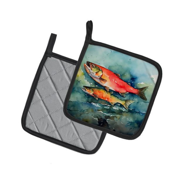 Salmon Pair of Pot Holders Supply - Image 2