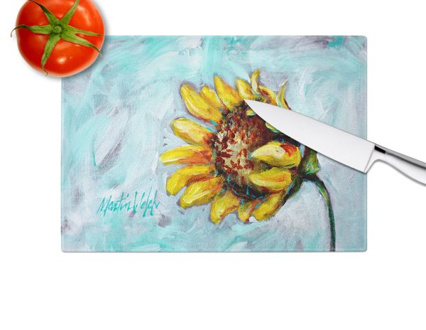 Yellow Sun Sunflowers Glass Cutting Board Discount - Image 4