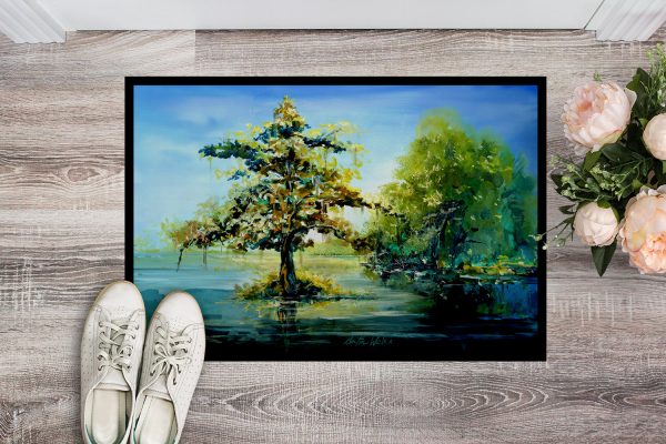 Cypress Tree in the Bayou Blue Doormat on Sale - Image 2
