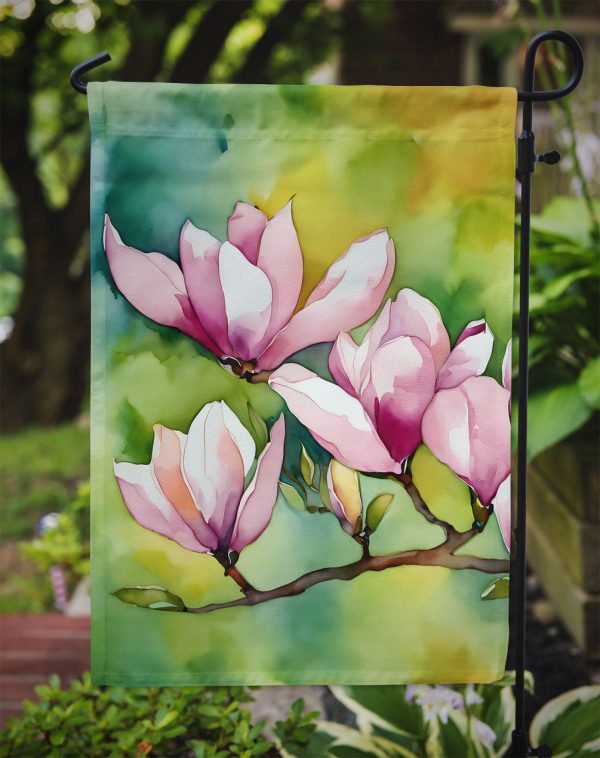Mississippi Magnolia in Watercolor Garden Flag – Outdoor Decorative Garden Flag on Sale - Image 3