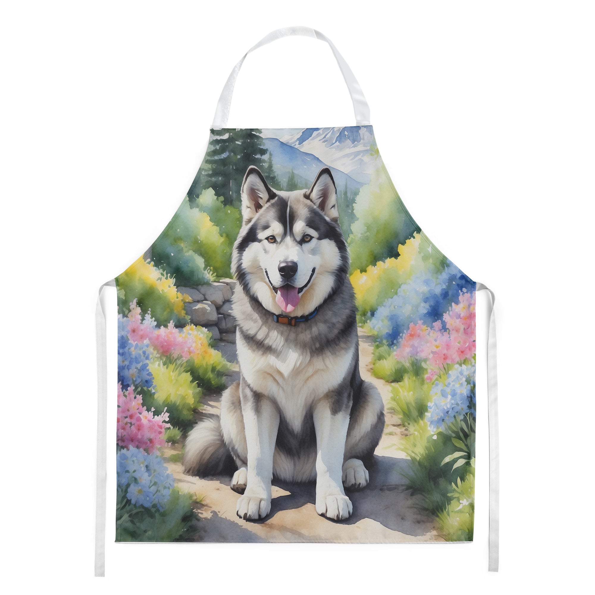 Alaskan Malamute Spring Garden Apron For Cheap