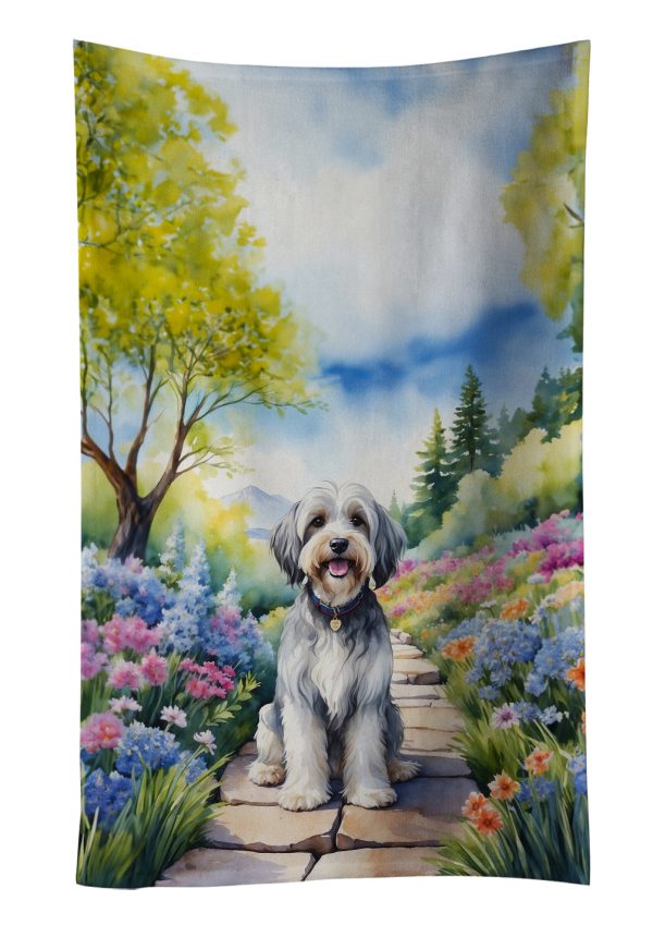 Tibetan Terrier Spring Path Kitchen Towel For Discount