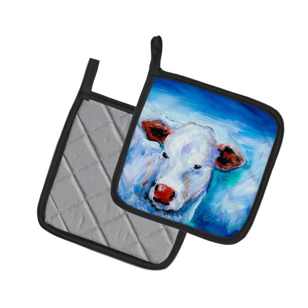 Move Over Cow Pair of Pot Holders For Sale - Image 2