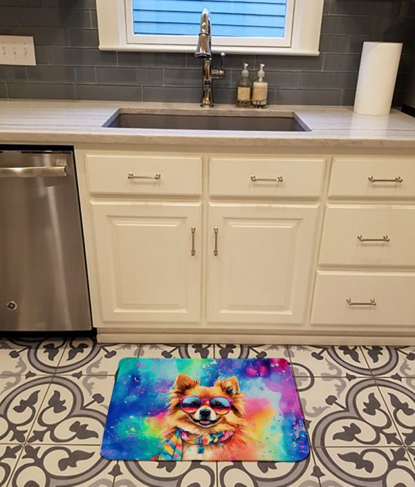 Pomeranian Hippie Dawg Memory Foam Kitchen Mat Online - Image 2