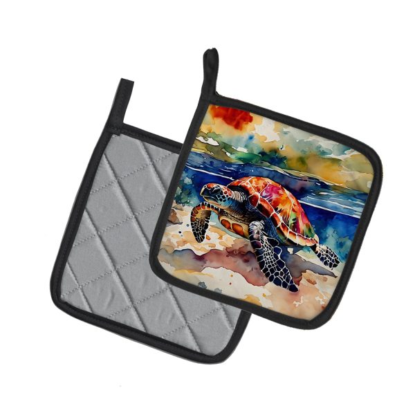 Loggerhead Sea Turtle Pair of Pot Holders Cheap - Image 2