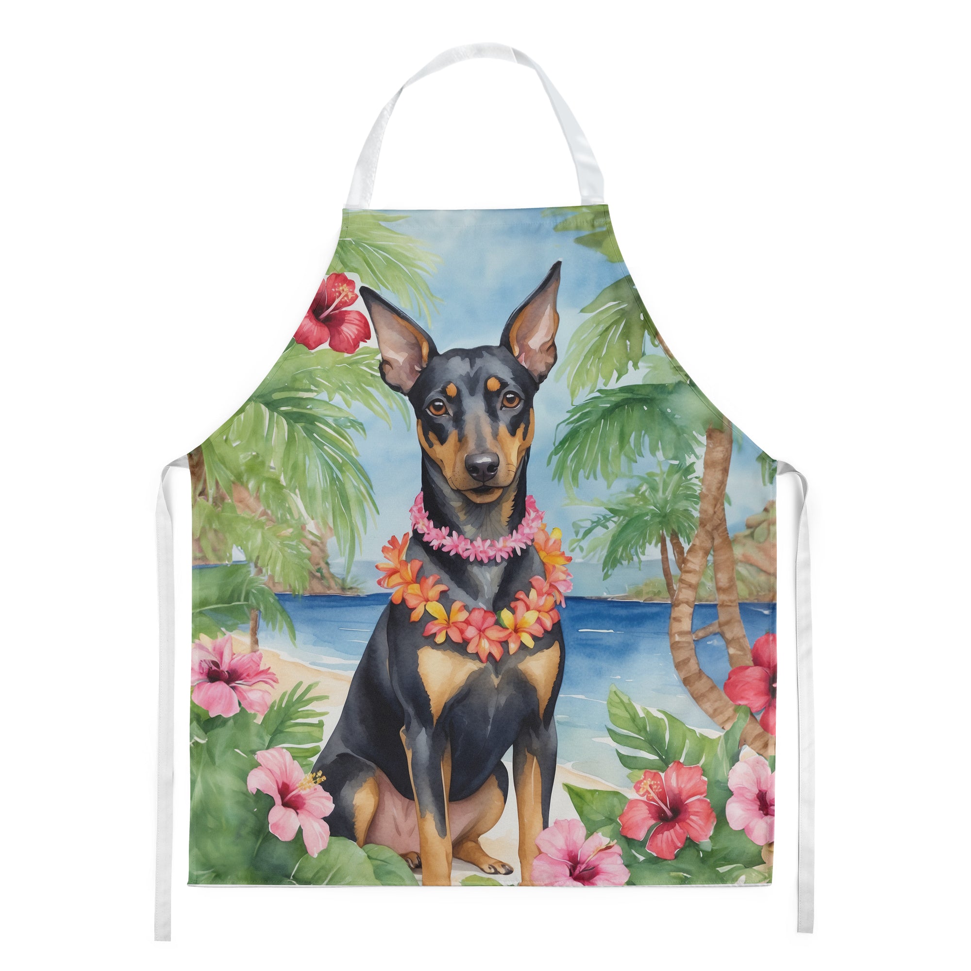 Manchester Terrier Luau Apron Online Hot Sale