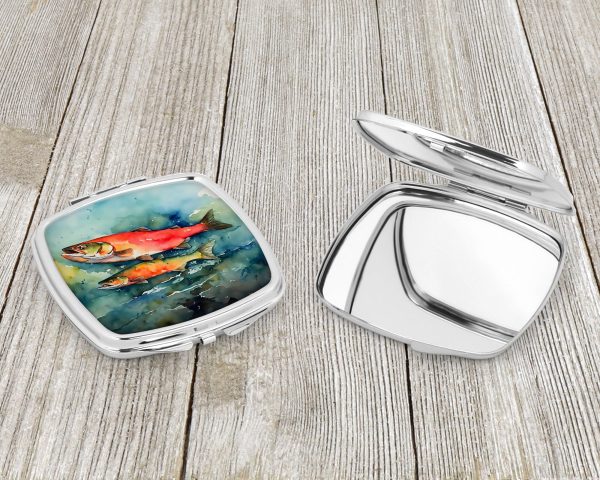 Salmon Compact Mirror For Cheap - Image 3