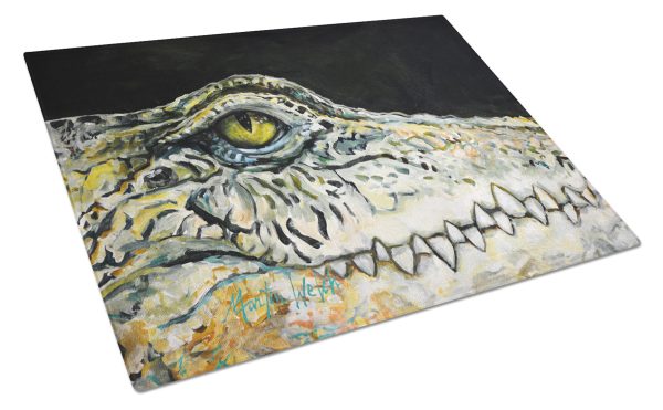 Bite Me Alligator Glass Cutting Board Fashion
